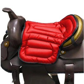 YUZHANGHE Christmas Saddle Tush Cushion Western Long Saddle Pad Horse Riding Seat Saddle Cushion Pad-Red