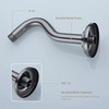 8 Inch S-Shape Curved Shower Arm with Flange Stainless Steel