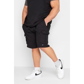 BadRhino Mens Big & Tall Jogger Shorts Black, Black