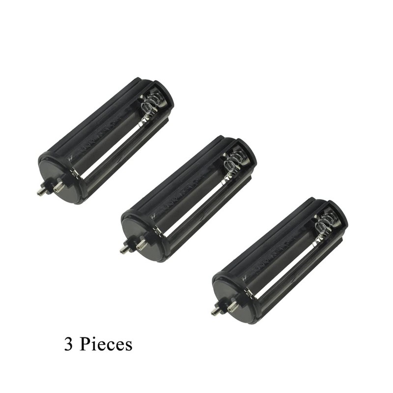 Hahiyo 3xAAA Cylindrical Battery Holder Black Adapter Tube Case Not