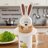 EGGLION Yellow Automatic Bunny Toothpick Dispenser – One-Touch Press-to-Dispense Toothpick