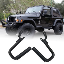 ROOCKHITCB Jeep TJ Accessories,Steel Front Grab Handles Fit for 1997-2006 Jeep Wrangler,1997 Wrangler TJ Accessories,T Shape Pull Grab Handles,Heavy Duty Front Vehicle Inner Pull Handle