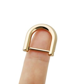 4 Pcs D Rings Screw in Shackle 1/2 Inch U Shape Replacement D Ring for Purse Keychain (Gold)