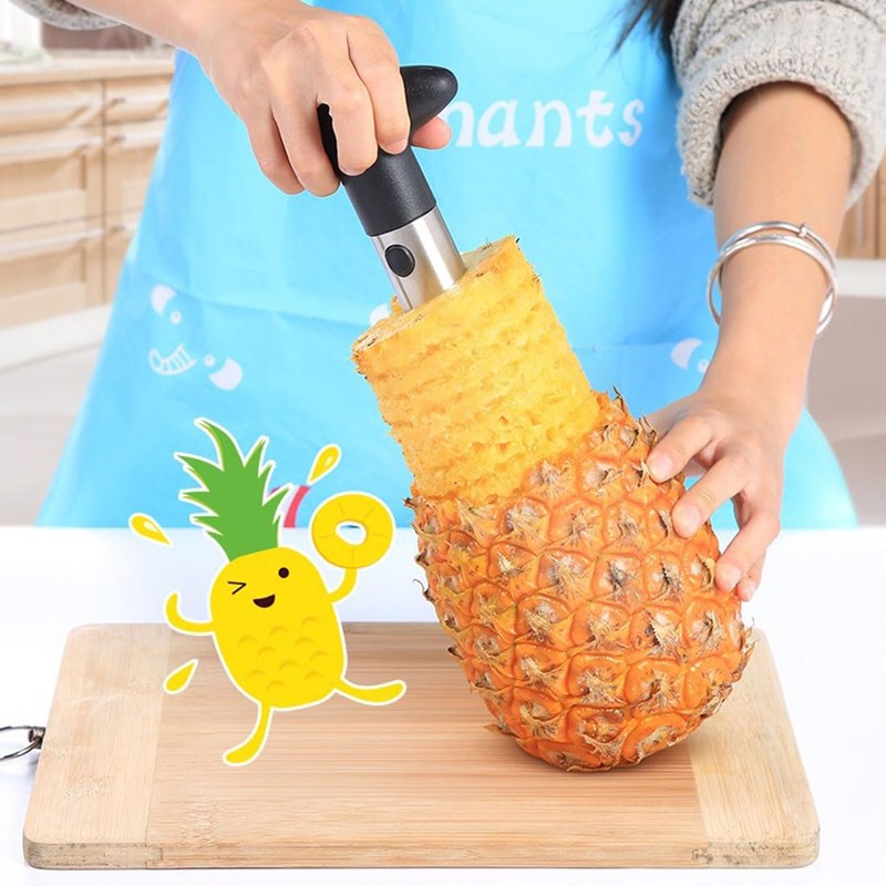 Stainless Steel Pineapple Corer, Pineapple Slicer, Upgraded Reinforcement, Thickened Blade,