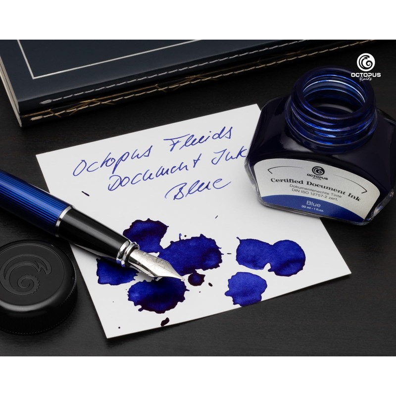 Indelible Ink Blue with Converter, Certified According to DIN ISO
