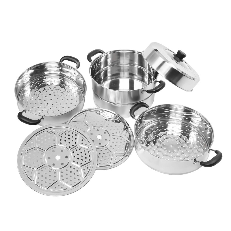 Concord 4 Tier Stainless Steel Steamer Cookware Pot (26 CM)