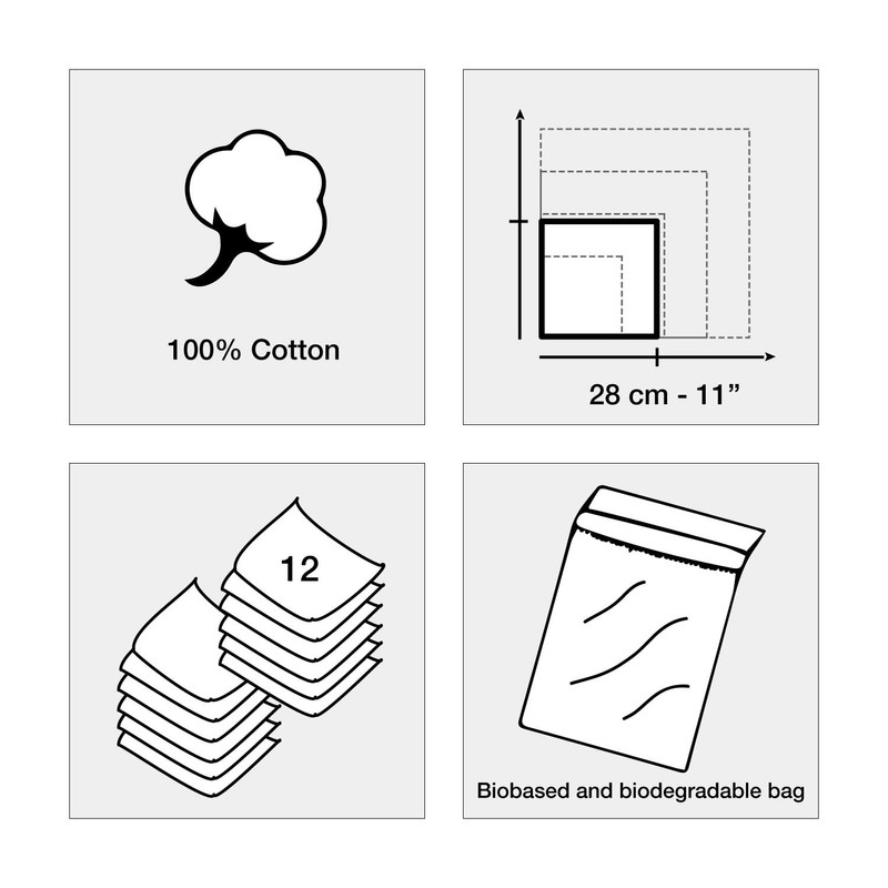 "Lucie" Ladies’ handkerchiefs - 11" Square - 12 Units