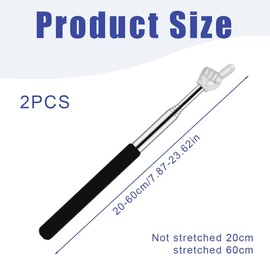BIRLOZA 2 Pieces Pointer Stick Extendable Retractable Classroom Telescopic Teacher Pointer Finger Pointer Stick Stainless Steel Children Extendable Pointer Stick for Classroom Personal Interaction
