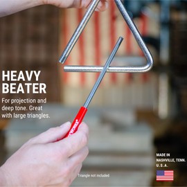 Treeworks Chimes TREbtr-HVY Heavy Studio-Grade Stainless Steel Triangle Beater/Striker, Red