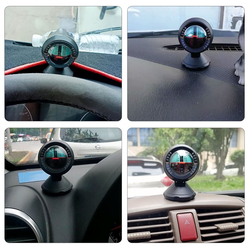 Black Adjustable Ball Night Vision Compass with Slope Meter, Boat