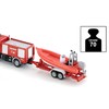 siku 1636, Feuerwehr Unimog mit Boot, 1:87, Metall/Kunststoff, Rot, Feuerwehrauto