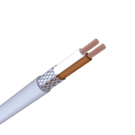 WITTKOWARE LiYCY 2 x 0.50 mm² Electronic Control Cable with Braid Shielding, Copper, Grey Sheath, Cable Length 10 m