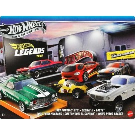 Hot Wheels Silver Series Legends 2025 Tour 6 Car Set GTO Mustang Gasser