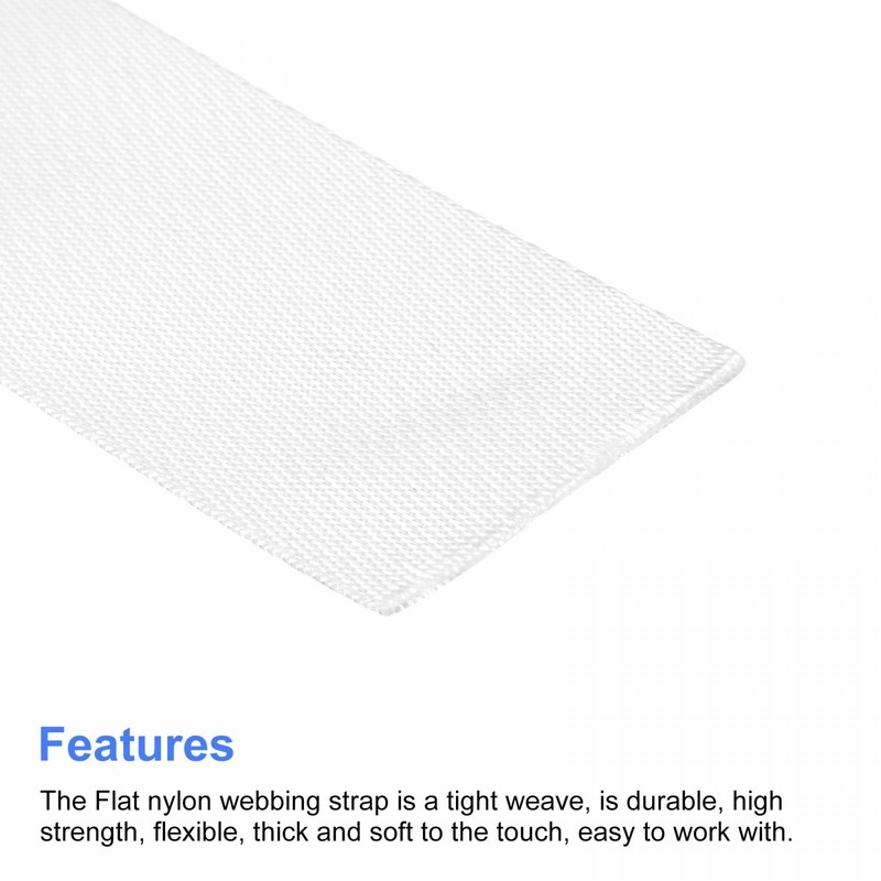 sourcing map Flat Nylon Webbing Strap 1.5 Inch 10 Yards