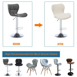 Bifaunvogel Counter Height Bar Chairs Cover Set of 2 Jacquard Swivel Bar Stools Slipcovers Stretchable Swivel Barstools Chair Covers Protector for Home Kitchen Bar Cafe Beige