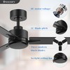Breezary 48 inch Industrial Ceiling Fans without Lights Remote Control,
