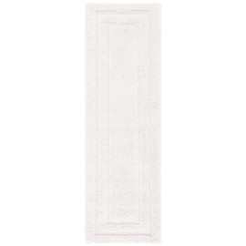 SAFAVIEH Florida Shag Collection Runner Rug - 2'3" x 11', Creme & Creme, Border Design, Non-Shedding & Easy Care, 1.2-inch Thick Ideal for High Traffic Areas in Living Room, Bedroom (SG454-1111)