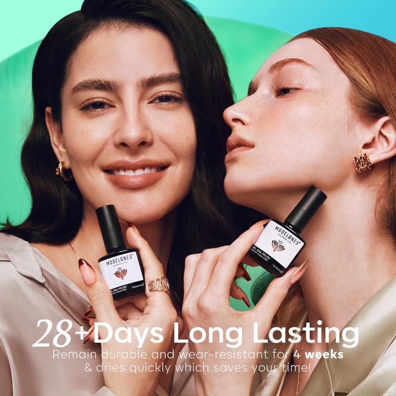 modelones modelones Gel Nail Polish Set, 6 Colors Blue Green