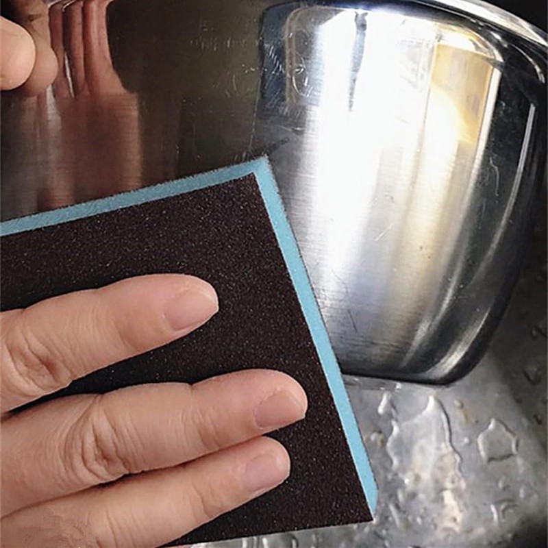 KOMBIUDA 4pcs Emery Sponge Wipe Brushes Durable Cleaning Sponges for