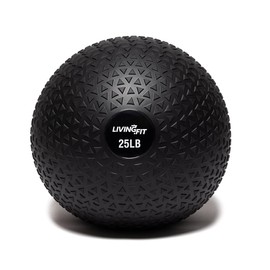 Living.Fit Slam Ball – Durable Heavy-Duty 25 LB Slam Ball for Strength Training, Crossfit, and Functional Fitness – Available in Multiple Weights – Non-Slip Grip, Versatile for Full-Body Workouts
