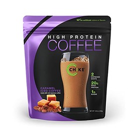 Chike Caramel High Protein Iced Coffee, 20 G Protein, 2 Shots Espresso, 1 G Sugar, Keto Friendly and Gluten Free, 14 Servings (14.8 Ounce)