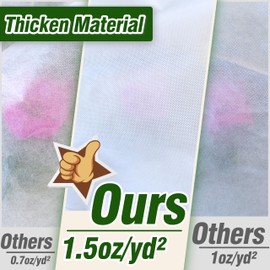 Gardzen Plant Covers for Freeze Protection, 10 ft x 10 ft Floating Row Covers, 1.5oz Frost Blankets for Outdoor Plants, Bush Covers for Cold Weather