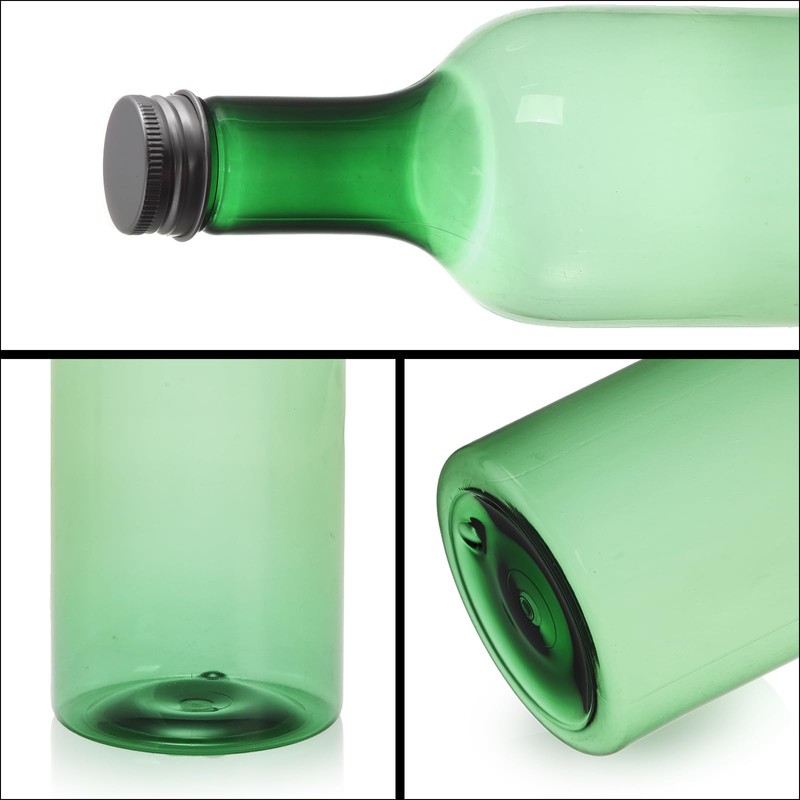 WUWEOT 12 Pack Plastic Wine Bottles, 750ml Empty Bordeaux-Style Liquor