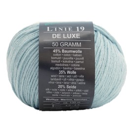 Online Line 19 De Luxe Colour 07 Light Blue, Wool with Silk, Merino Wool and Cotton