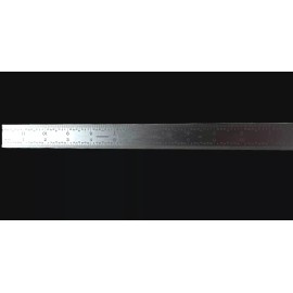 SPI 13-846-1 Rigid Steel Rule: 4R Graduation, 1" Wide x 12" Long, Satin Chrome