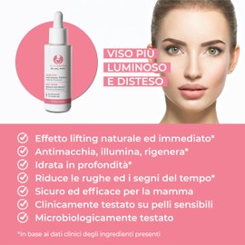 DERMOMAMMA Gesichtsserum - mit Hyaluronsäure - Vitamin C - Anti-Falten - Fleckenschutz - aufhellend - geeignet für Schwangerschaft und Stillzeit 30 ml