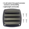 LEQMG Marine Boat Square Air Vent,Black Louver Ventilation Grille,Free Stainless