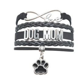 HHHbeauty Pet Dog Mom Paw Bracelet - Dog Memorial Paw Charm Bracelet for Women, Men, Girls, Boys, Dog Lovers