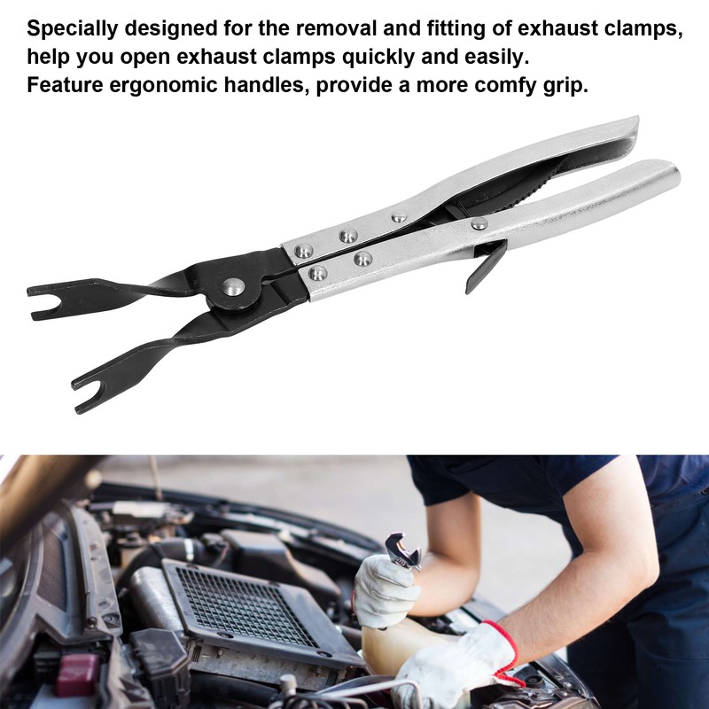 Exhaust Pipe Clamp Removing Plier Metal Heavy Duty Replacement for