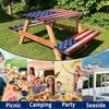 Mapaim 3PCS Picnic Table Cover with Bench Covers Set –American