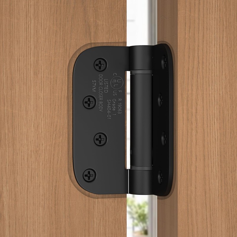 Haidms 6 Pack Self Closing Door Hinges 4 Inch Black