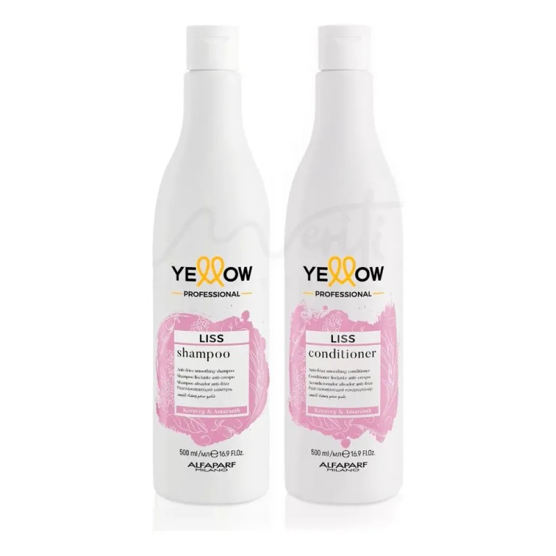 Kit Liss Yellow Shampoo + Acondicionador 500ml/cu Antifrizz