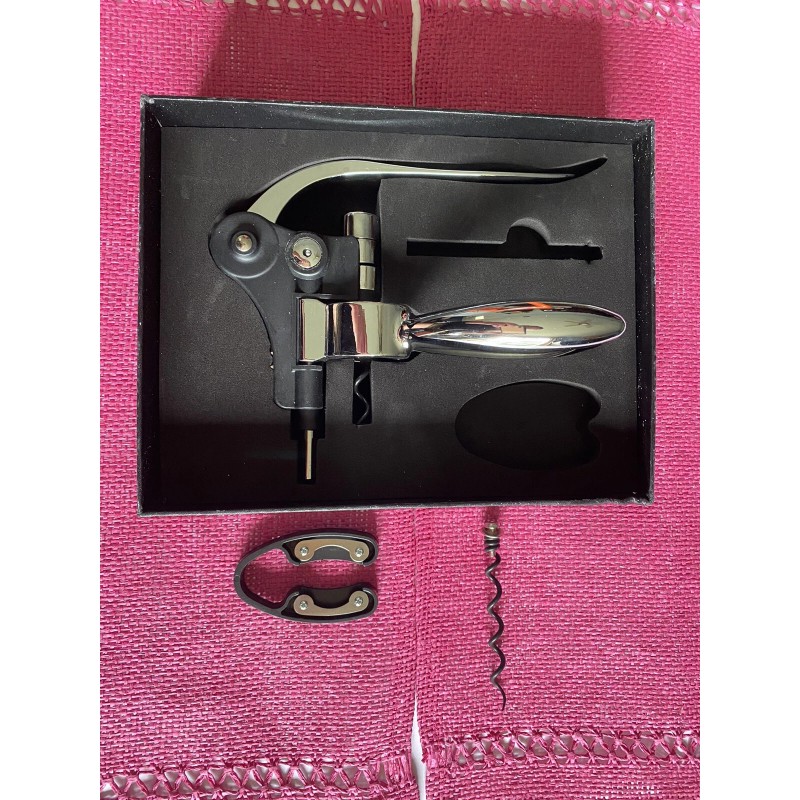 Rabbit CORKSCREW,DE LUXE,RABBIT STYLE,3 PIECES:BOTTLE LEVER OPENER,FOIL CUTTER, 1 EXTRA