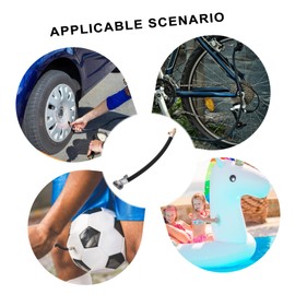 Operitacx 3 pcs Air Inflator Extension Tube Durable and Useful Pump Tube for Bikes Vehicles Inflatable Boats Beds Balls High Practicality Smooth Surface Easy to Use