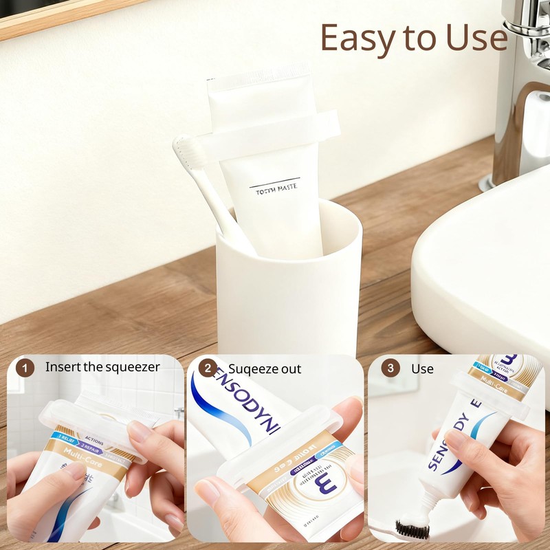 6-Pack Toothpaste Tube Squeezer Tool, Easy Squeeze Dispenser for Kids