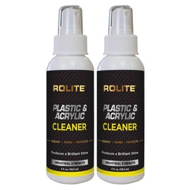 Rolite RPAC4z2PK Plastic and Acrylic Cleaner Spray, 4 fl. oz., 2 Pack, High Shine Protectant and Polish for Nonporous Surfaces, Streak-Free Formula for Windshields, Windows, Headlights