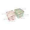 OHPHCALL 2pcs Cotton Linen Storage Baskets Random Pattern Soft and