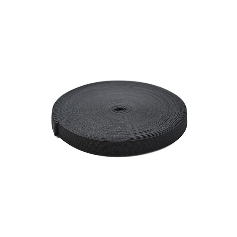 Roban Fashion 25 metres, white, black rubber band, width 5,