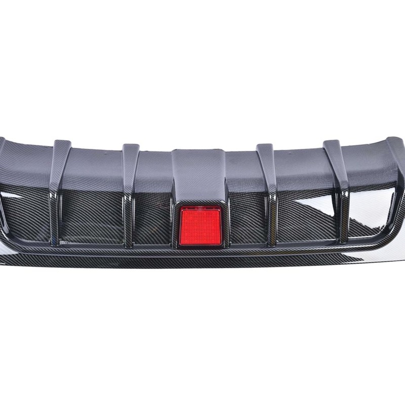 Promrmr Rear Bumper Lip Diffuser Splitter With Brake Light Black