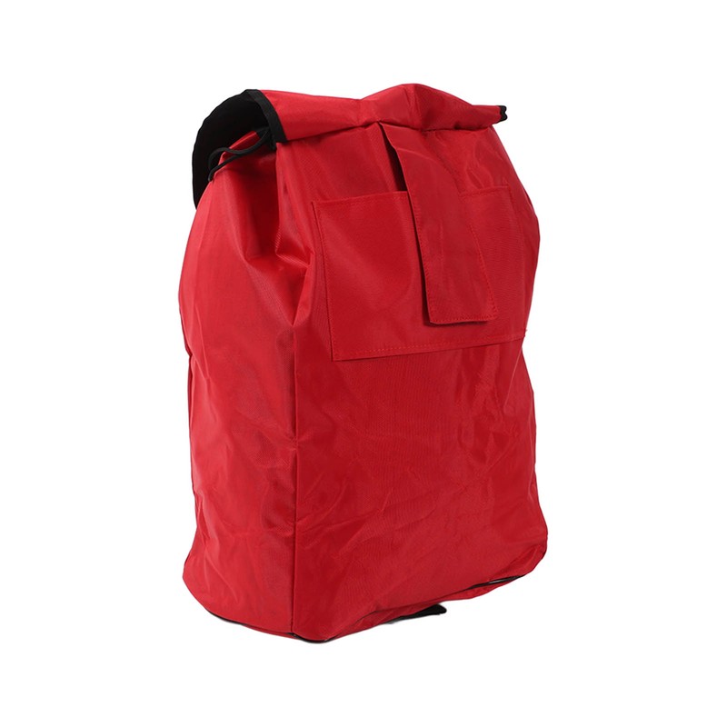 Red Folding Shopping Bag Waterproof Trolley Cart Handle Bag Reusable