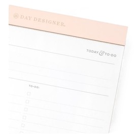 Day Designer Premium Planning Pad with Daily Planning Page Featuring Hourly Schedule, To Do-List, Notes and more. Blush Trim | 7” x 9” | expertly crafted for functional planning, seamless organization, and effortless style (Desktop Notepad - 7" x 9", Blush)
