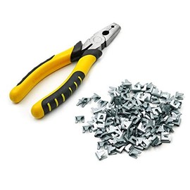 MACGOAL Wire Cage Buckle Clips Pliers Wire Cage Clips and Pliers Chicken Bird Rabbit Cage Building Tools