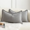 Mandioo Set of 2 Decorative Cushion Covers, Woven Textured Sofa