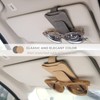 Ompellus Glasses Holder for Car Sun Visor, Multifunctional Leather Eyeglasses