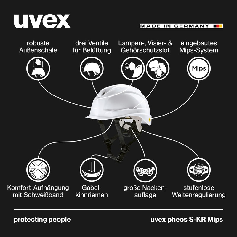 uvex pheos S-KR MIPS Protective Helmet - Industrial Protective Helmet