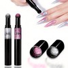 DANNEASY Air Cushion Chrome Powder Nail Pen Set (2 PCS)
